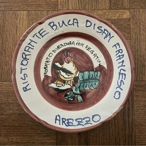 Vintage Italian Buon Ricordo plate 1981